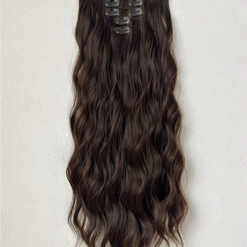Luxurious Brown Wavy Hair Extensions